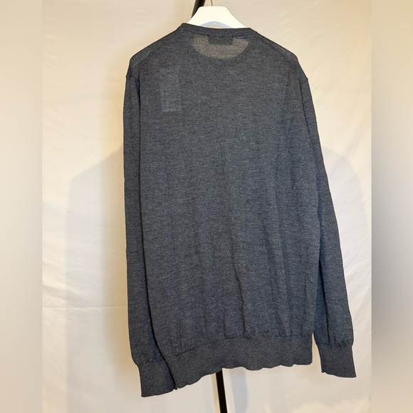 Piombo 100% Cashmere Men's XXL Deep Gray Crewneck Sweater - Picture 4 of 5